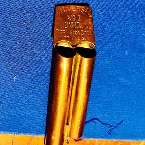 Vintage Whistle Universal No 1 Union HDW CO., Torrington, Conn, Made in USA,